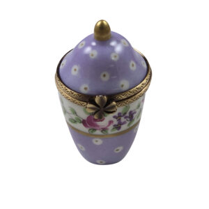 Light Purple Gold Dot Jar / High Lid