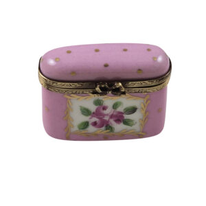 Pink Gold Dot Small Oval