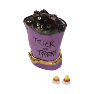 Cat in Trick or Treat Bag with Removable Candy Corn